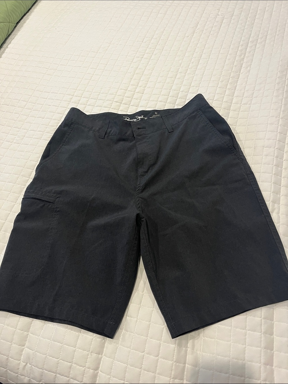 Panama Jack Men's Black Flat Front Shorts